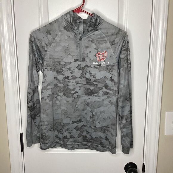 Boys Under Armour Washington‎ Nationals Baseball Camo Performance 1/4 zip - Picture 1 of 6